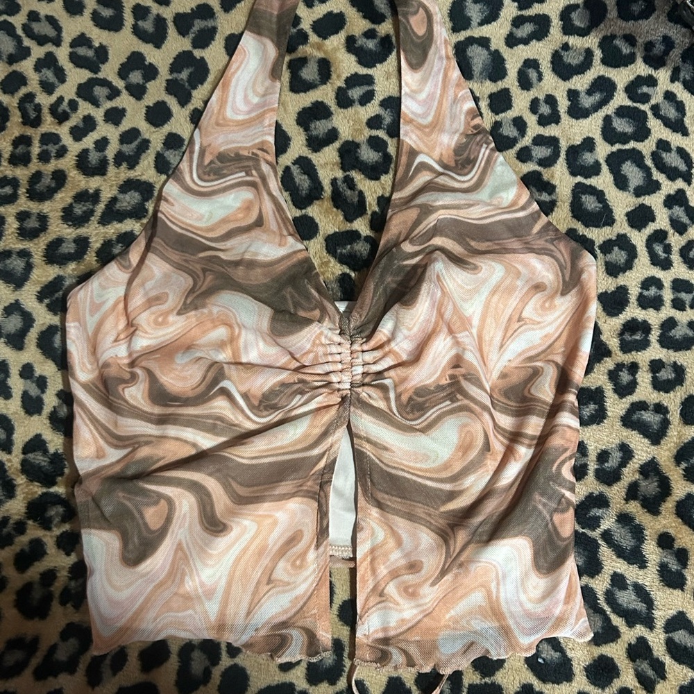 Swirl Pattern Halter Top